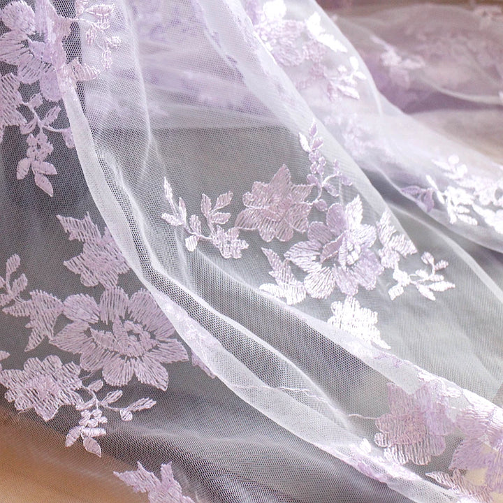 Kivaos Embroidery Tulle Lace Fabric