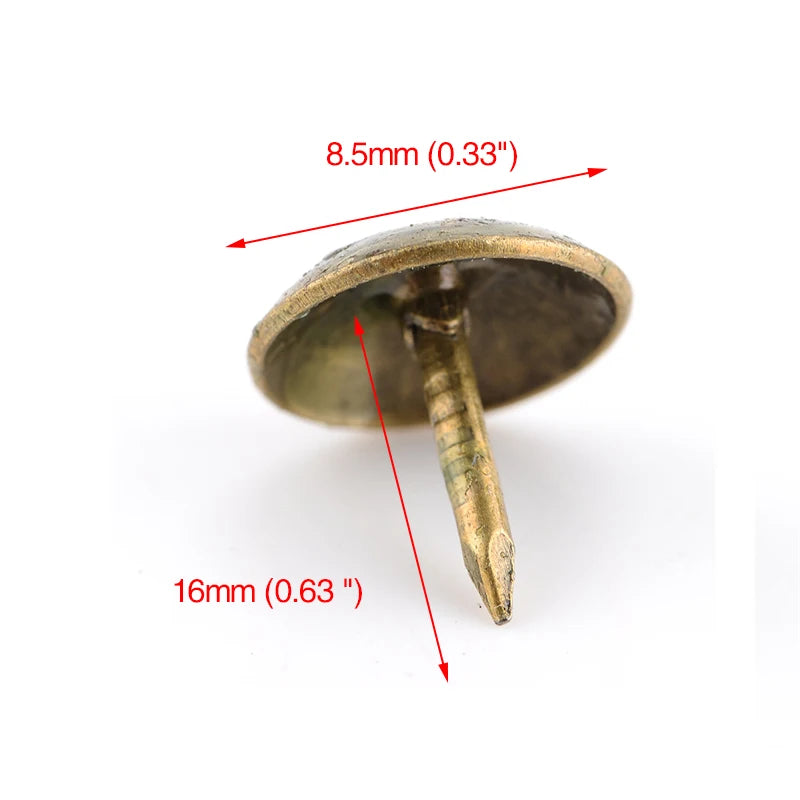 50pc 8.5x16mm Bronze Design Nails