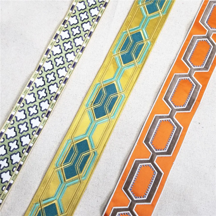 4 Yards / 31 Designs / Luxurious Mandisono Embroidery Tape Trim