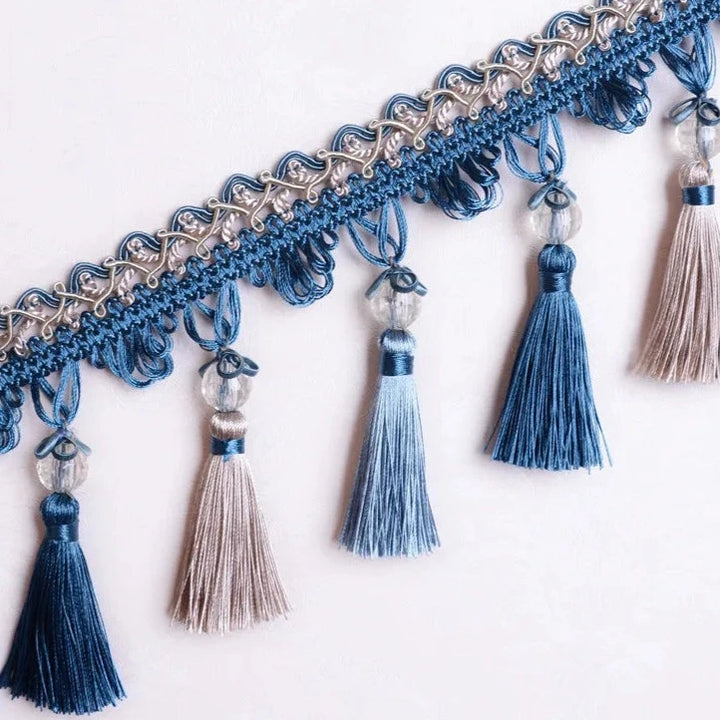 15 Yards / 9 Colors / HUGO Beaded Ball Tassel Fringe Trim