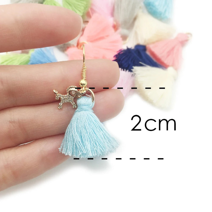 10 pc Savelle Mini Cotton Key Tassels