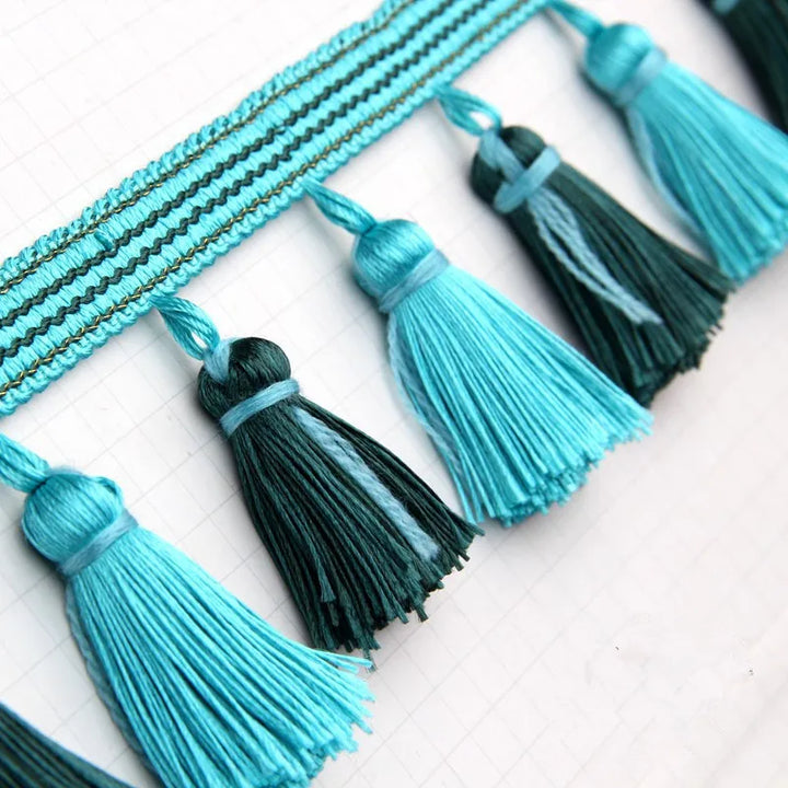 12 Yards / 8 Colors / ENZO Beaded Ball Tassel Fringe Trim