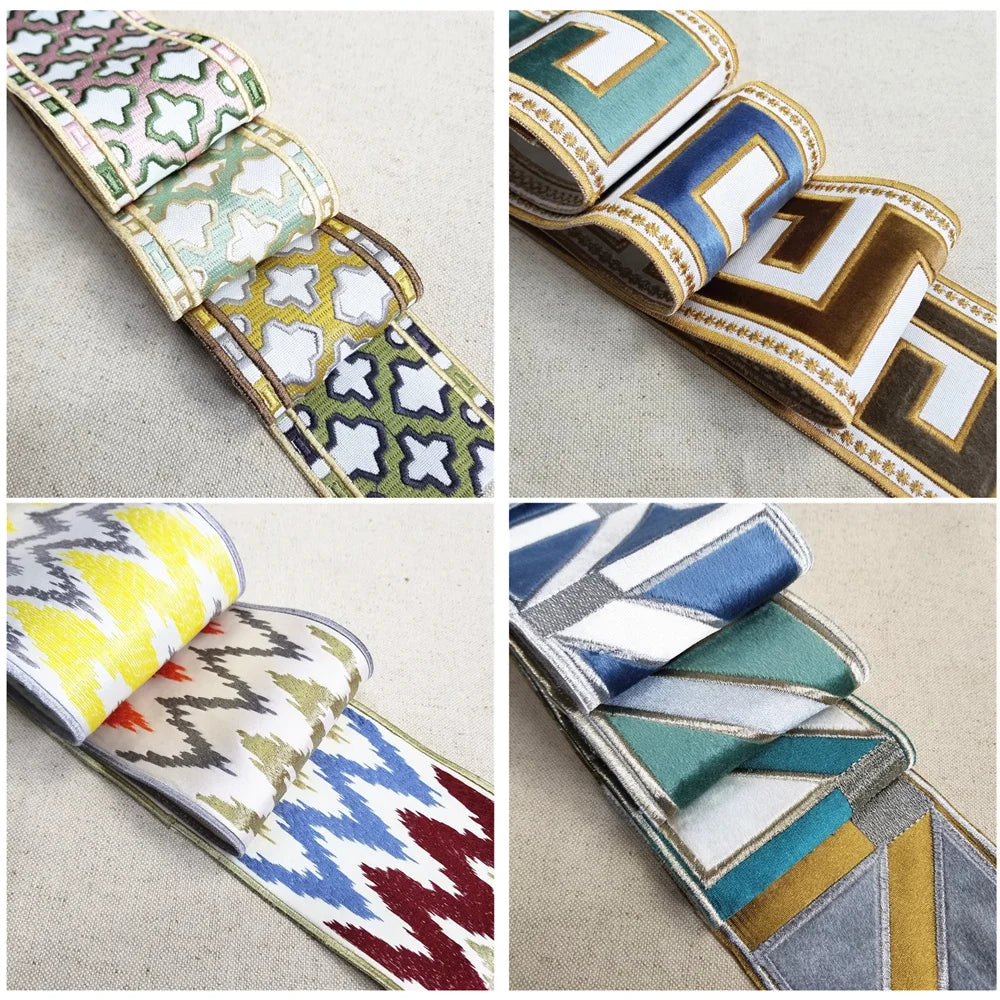 4 Yards / 31 Designs / Luxurious Mandisono Embroidery Tape Trim