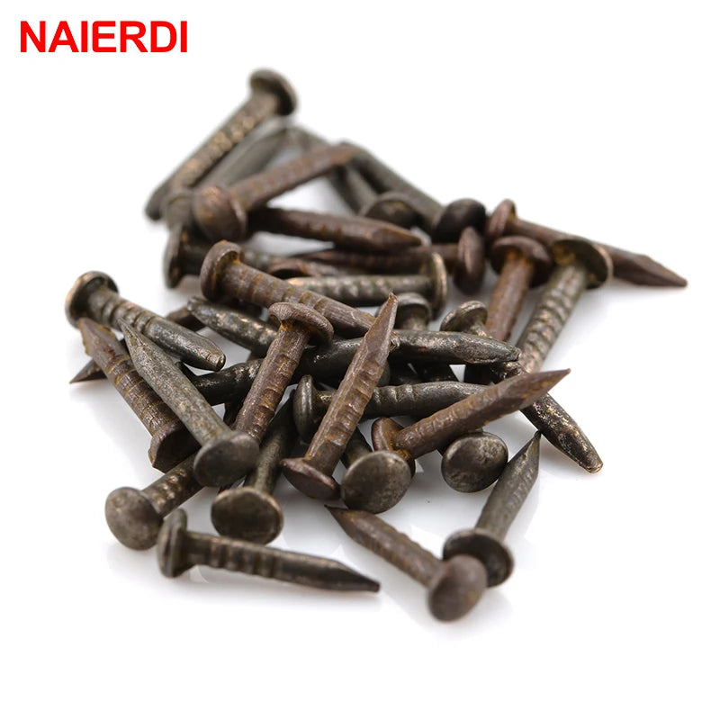 200pc 1.2x8mm /10mm Bronze Upholstery Nails