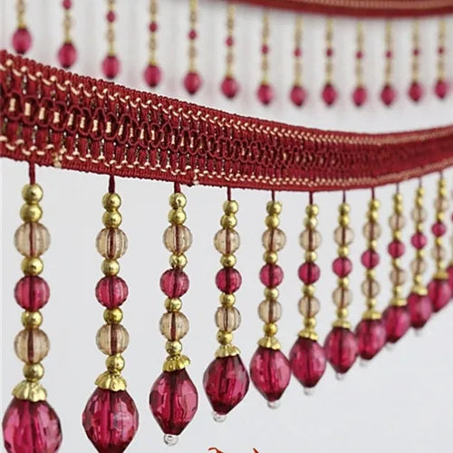 12 YARDS / Suamos Beaded Tassel Fringe Trim