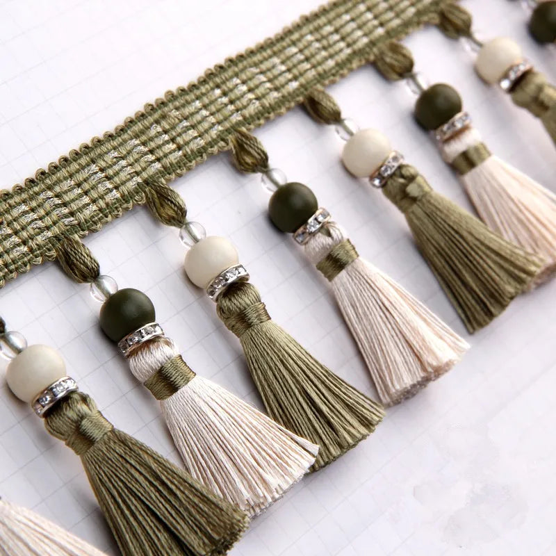 14 Yards / 8 Colors / VICTOR Beaded Ball Tassel Fringe Trim