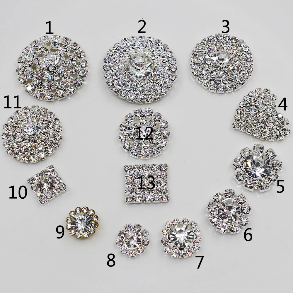 Animation Rhinestone Buttons Bella Rhinestone Buttons 10 PC | 13 Styles | 10–27mm Crystal Buttons ...