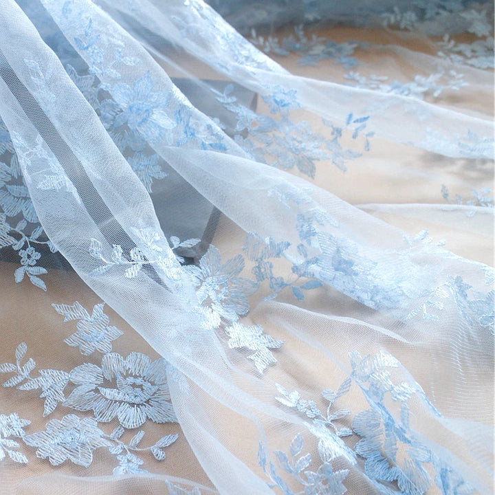 Kivaos Embroidery Tulle Lace Fabric