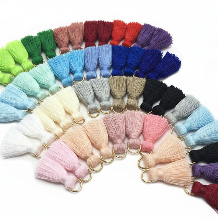 10 pc Savelle Mini Cotton Key Tassels