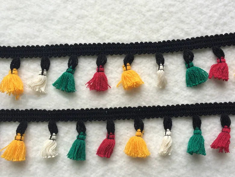 10 Yards / 10 Colors / Abelard Beaded Ball Tassel Fringe Trim