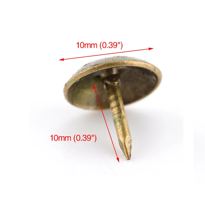 50pc 8.5x16mm Bronze Design Nails