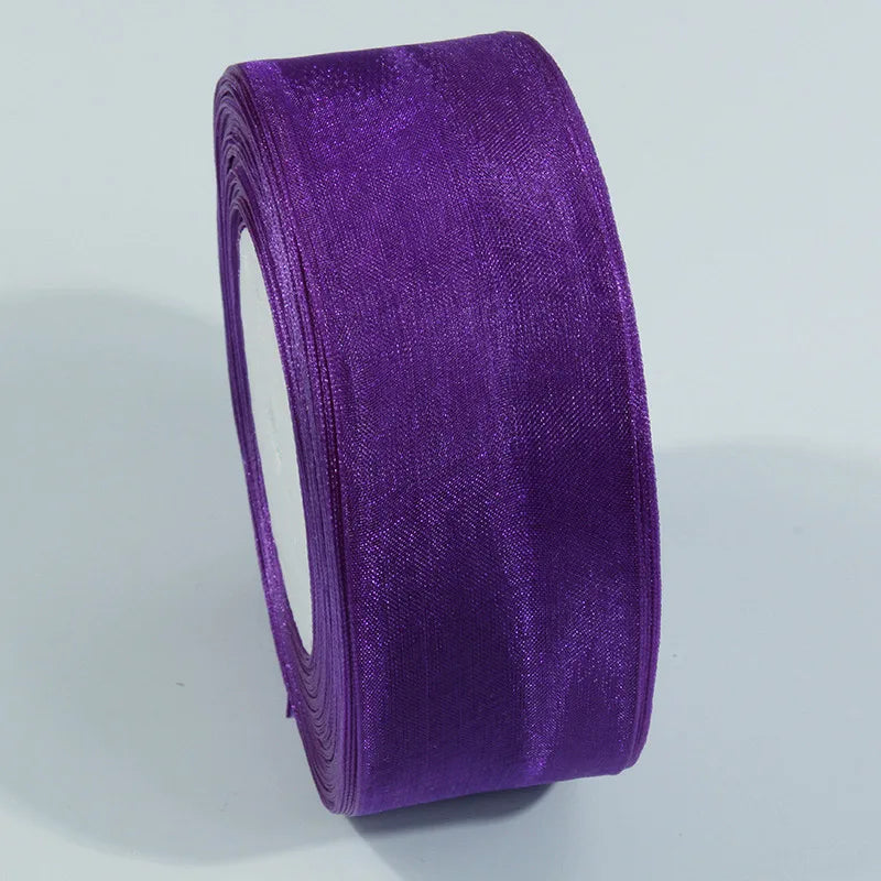 10 Yards / Sheer Chiffon Organza Satin Decoration Ribbon