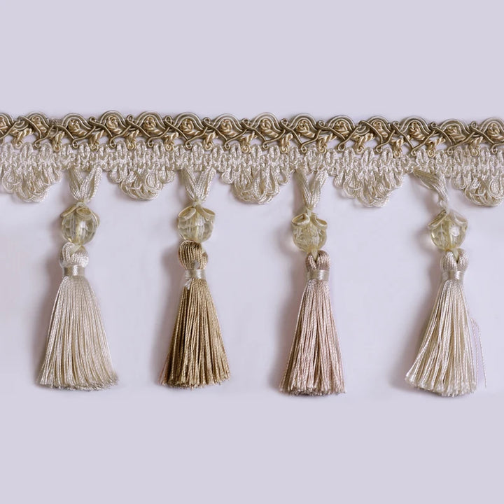 15 Yards / 9 Colors / HUGO Beaded Ball Tassel Fringe Trim