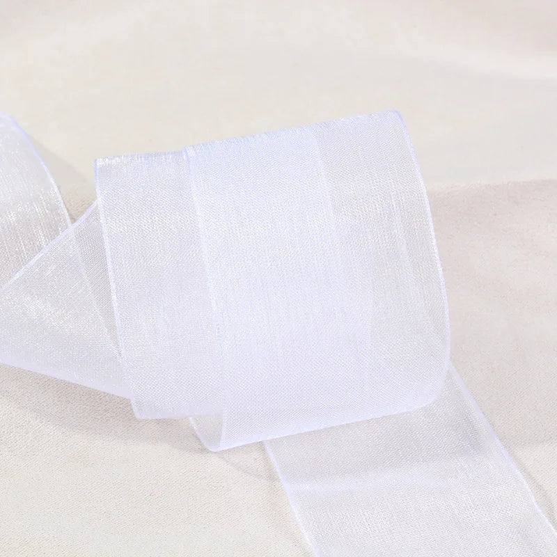 10 Yards / Sheer Chiffon Organza Satin Decoration Ribbon