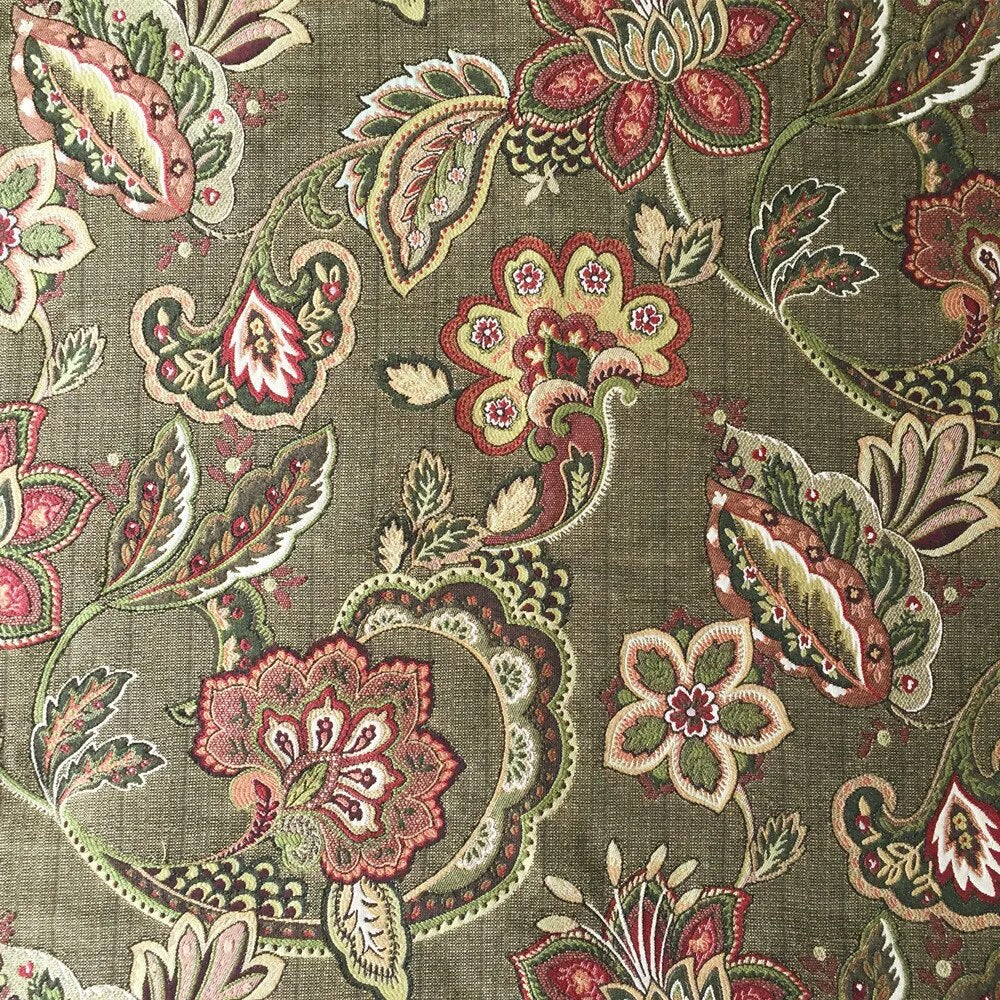 Rasolan Elegante tessuto in ciniglia con fiori floreali Paisley di grandi dimensioni
