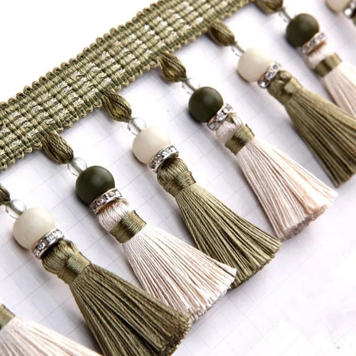 14 Yards / 8 Colors / VICTOR Beaded Ball Tassel Fringe Trim