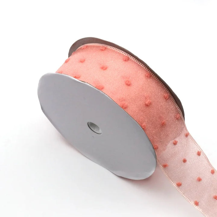 5 Yards / Dot Printed Organza Ribbon Tape