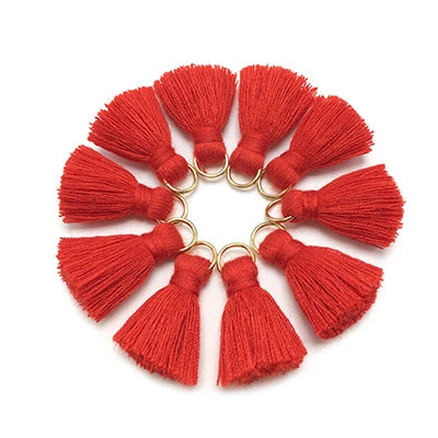10 pc Savelle Mini Cotton Key Tassels