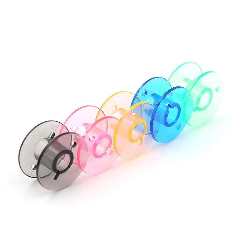 Coloured Plastic Bobbins Set