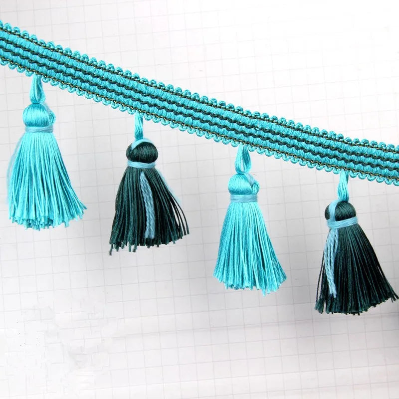 12 Yards / 8 Colors / ENZO Beaded Ball Tassel Fringe Trim