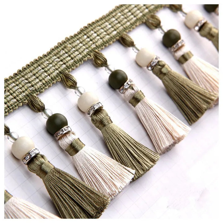 14 Yards / 8 Colors / VICTOR Beaded Ball Tassel Fringe Trim