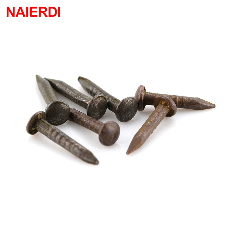 200pc 1.2x8mm /10mm Bronze Upholstery Nails