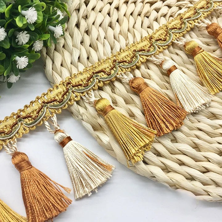 11 Yards / 10 Colors / FRANCK Beaded Ball Tassel Fringe Trim