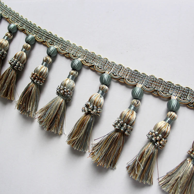 6 Yards / 7 Colors / Gabriel Beaded Ball Tassel Fringe Trim