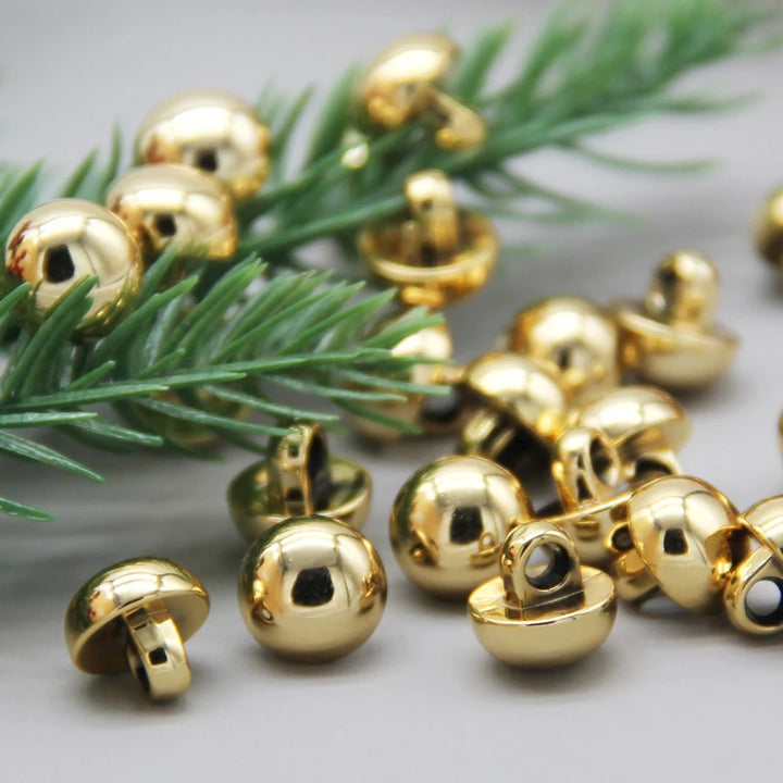 Banoi Small Golden Plastic Button - 20 PC