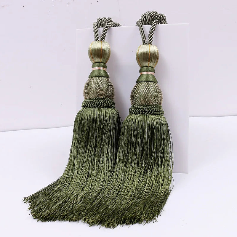 2 PC Celure Curtain Tassel Tiebacks
