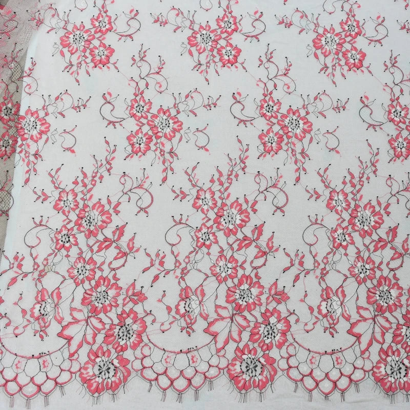 3 Yards / 7 Colors / Florisse Embroidery Eyelash Lace