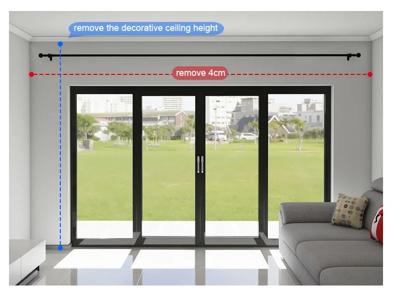 Motorized Double Curtain Tracks Rods