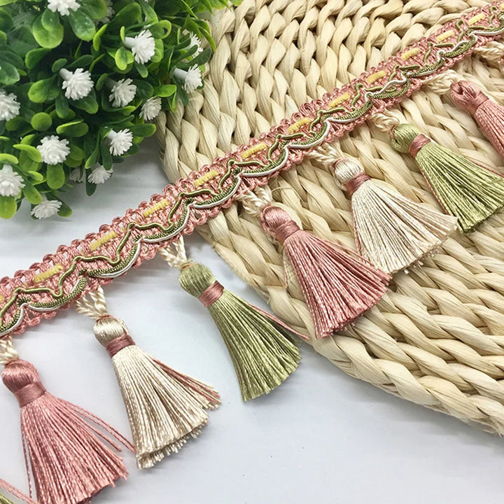 11 Yards / 10 Colors / FRANCK Beaded Ball Tassel Fringe Trim