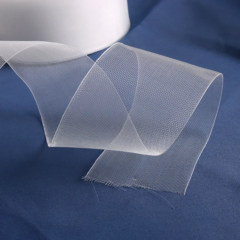 10 Meter / Polyester Clear Woven Curtain Buckram Tape