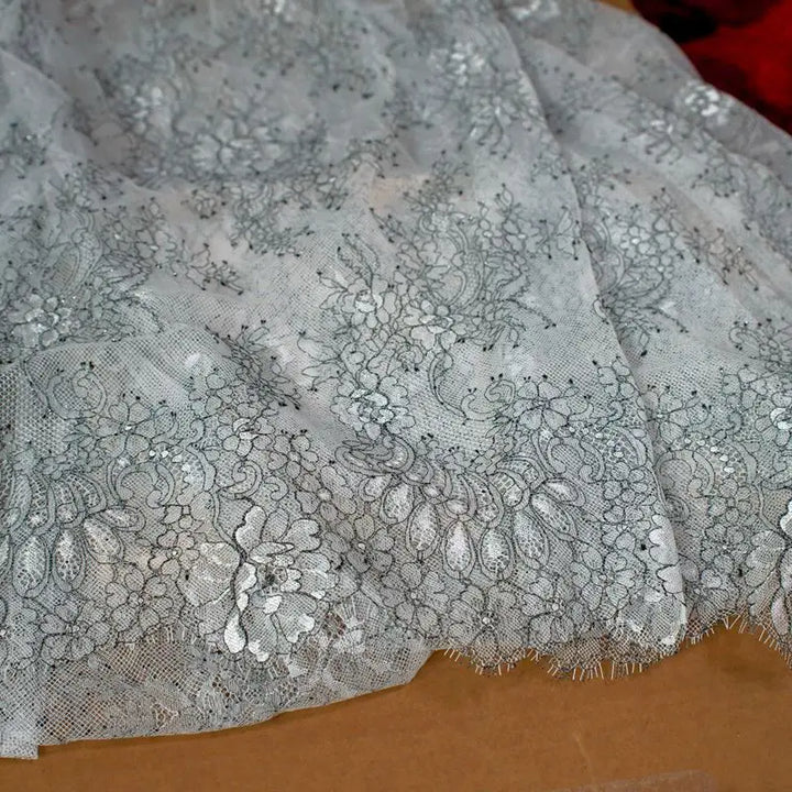 3 Yards / 2 Colors / Nivelle Embroidery Eyelash Lace