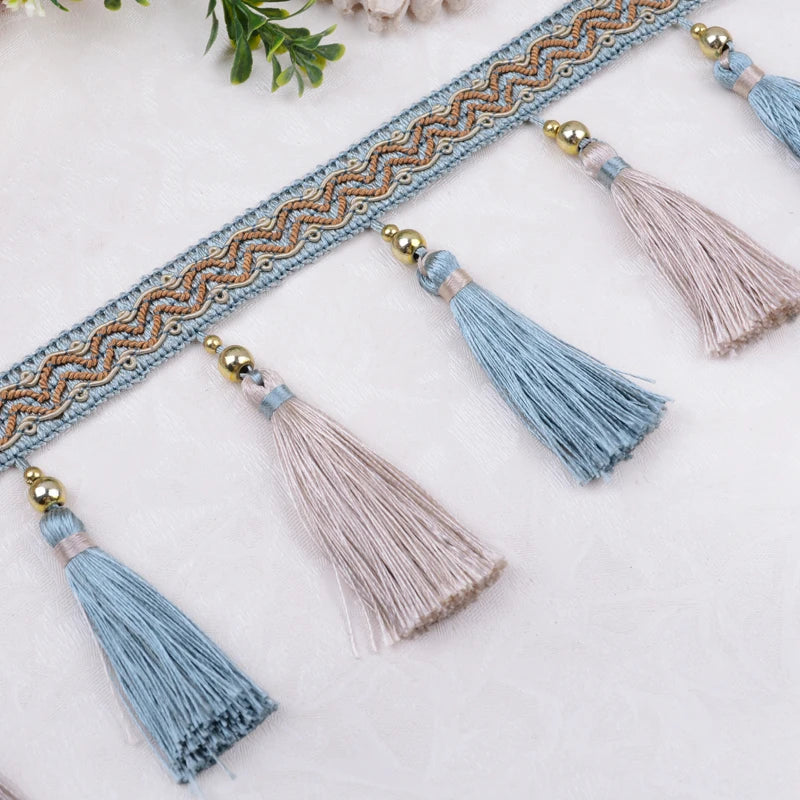 12 Yard / 9 Colors / Nasoe Beaded Tassel Fringe Trim