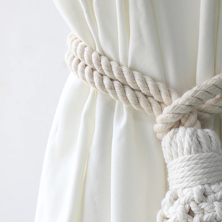 2 PC Coriel Macrame Curtain Tiebacks