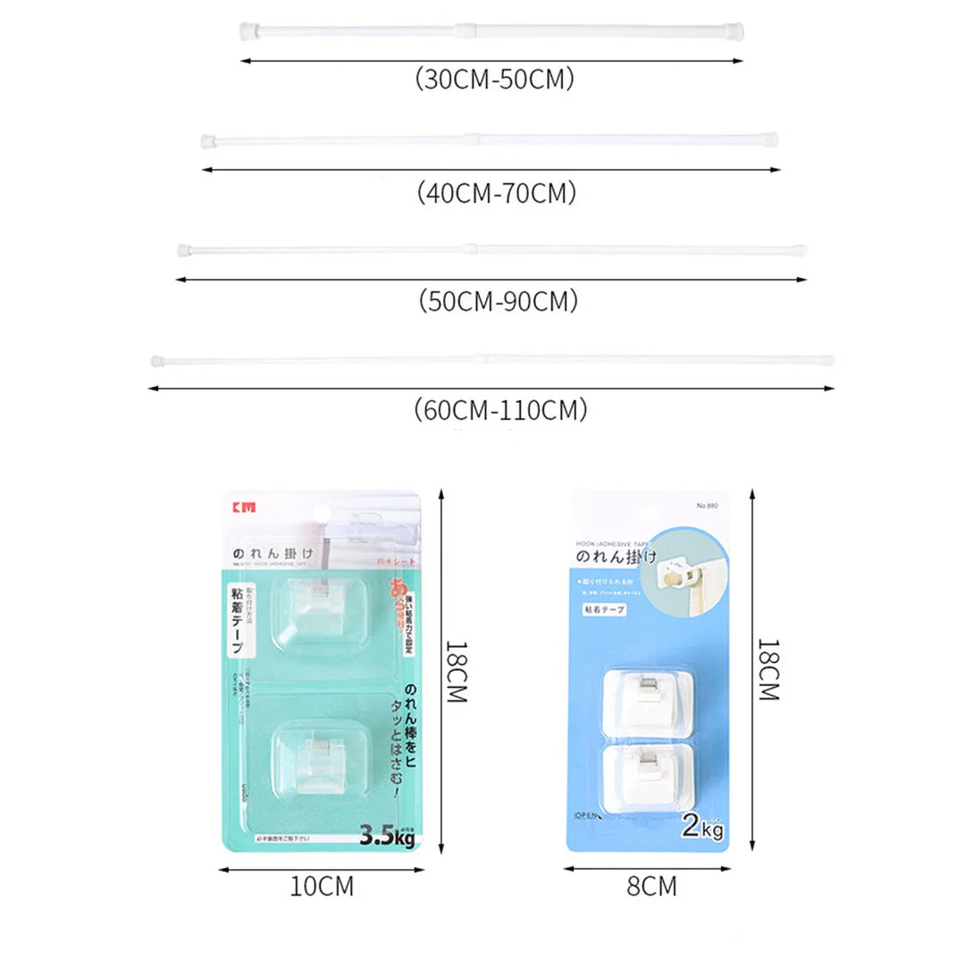 Multi Purpose Extendable Spring Sticks Telescopic Rod