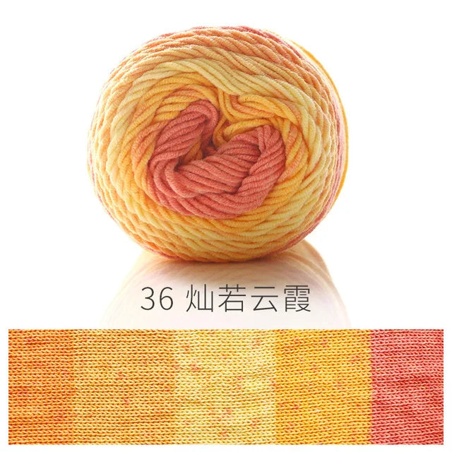 Ball Rainbow Cotton Yarn