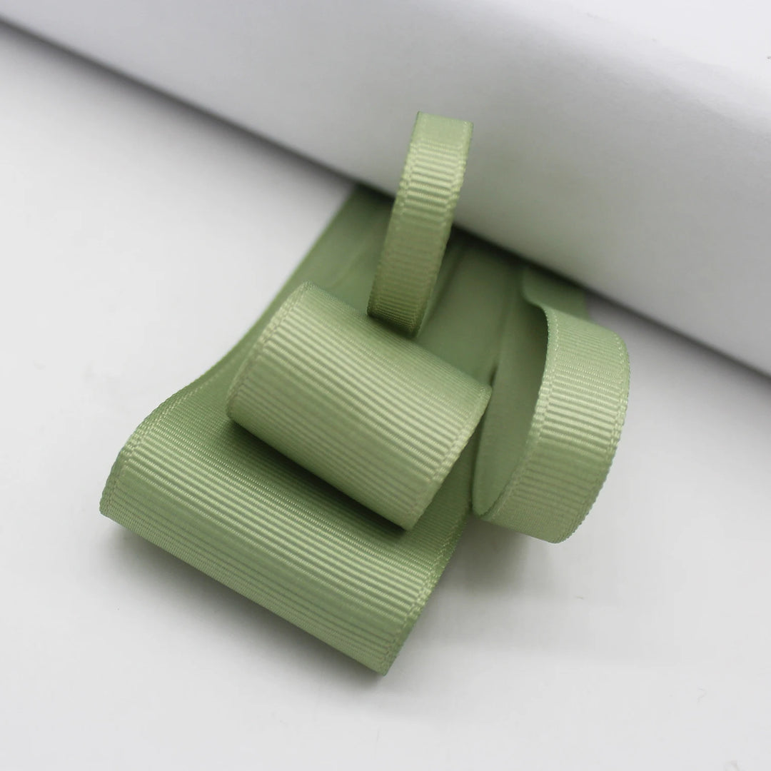 5 Yards / Green Tone Grosgrain Satin Decoration Ribbon Tape