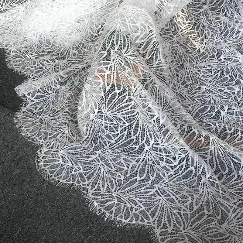 3 Yards / 2 Colors / Elaroux Embroidery Eyelash Lace