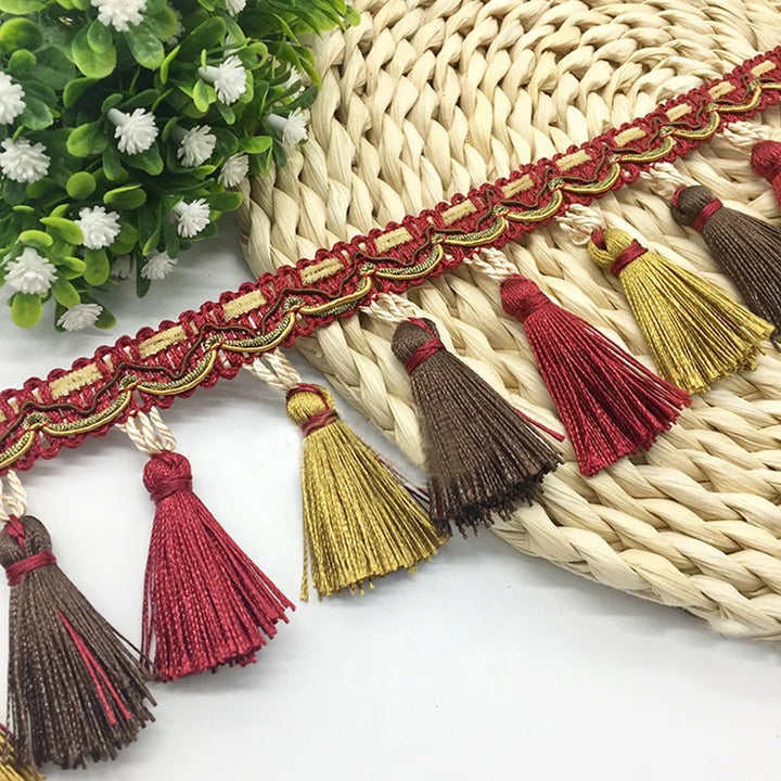 11 Yards / 10 Colors / FRANCK Beaded Ball Tassel Fringe Trim