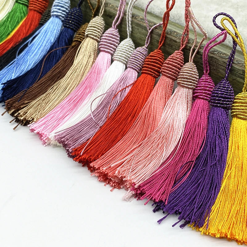 6pcs /  15cm Thin Accent Key Tassel