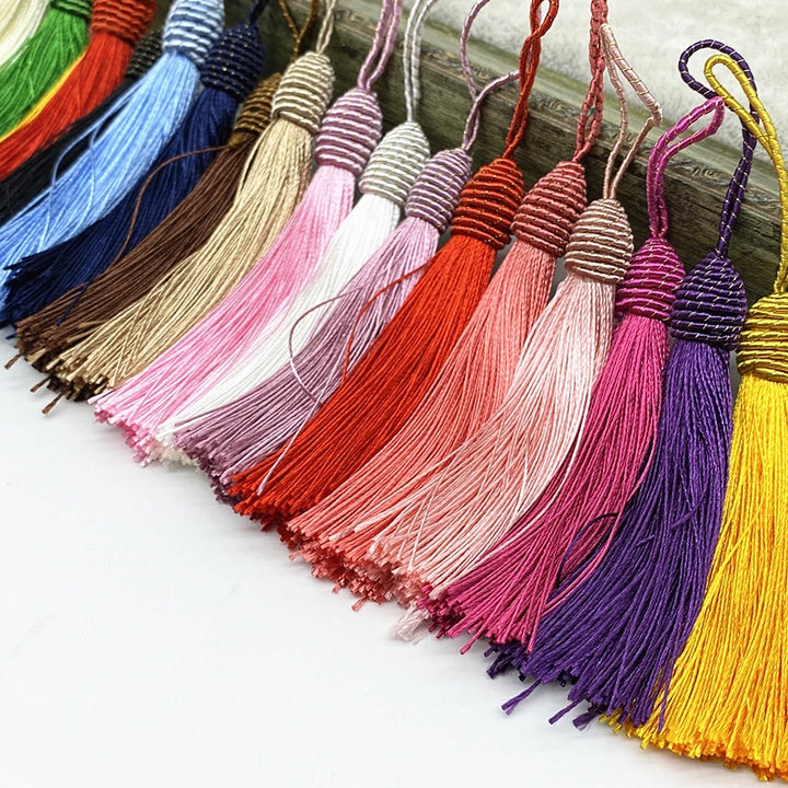 6pcs /  15cm Thin Accent Key Tassel