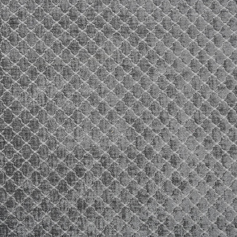 Tessuto in ciniglia geometrica bicolore grigio Avelis