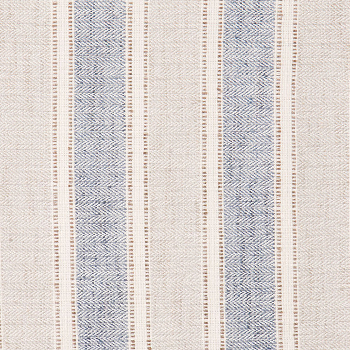 Alderwick herringbone stripe fabric in Lapis