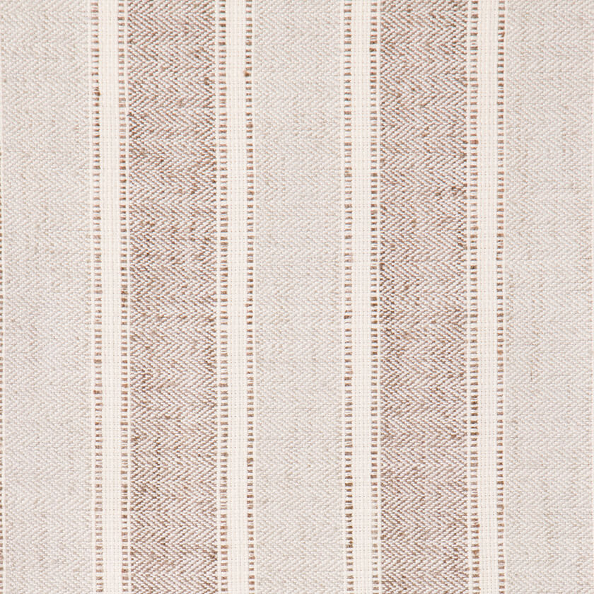 Alderwick herringbone stripe fabric in Sepia