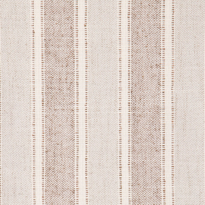 Alderwick herringbone stripe fabric in Sepia