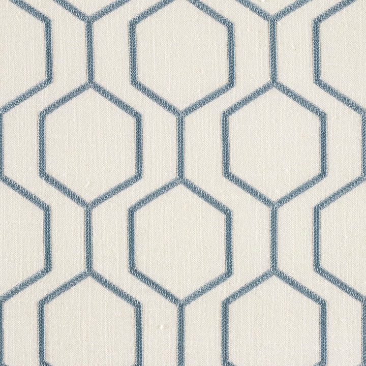 MIRANO Hexagon Embroidery Linen Fabric