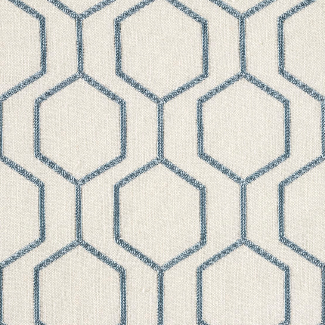 MIRANO Hexagon Embroidery Linen Fabric